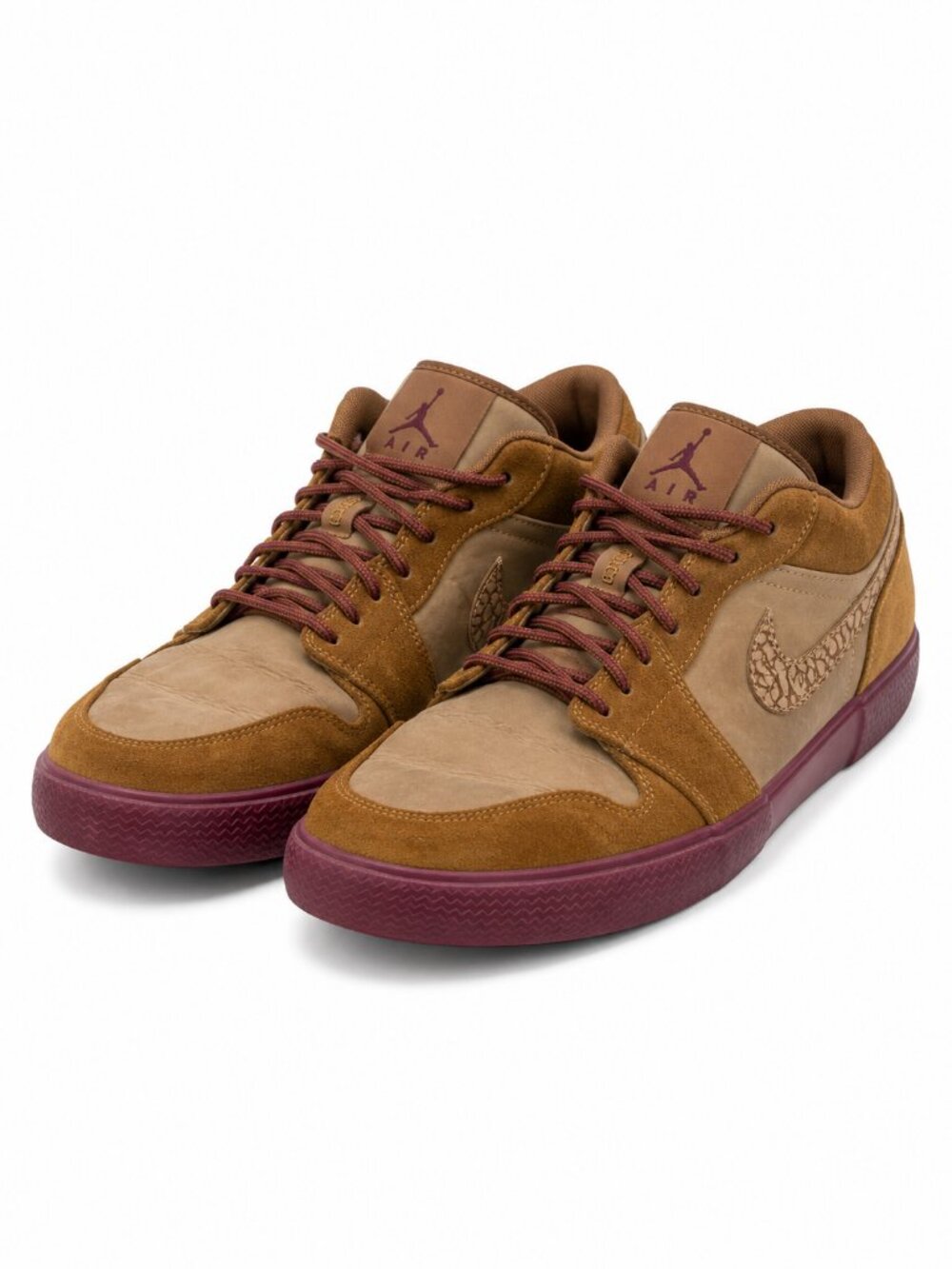 Nike Air Jordan V 2 Grown Low Brown Suede Elephant Print Mens 10.5